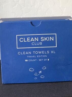 Clean Skin Club Clean Towels XL Travel Edition - Blue (Set of 3)